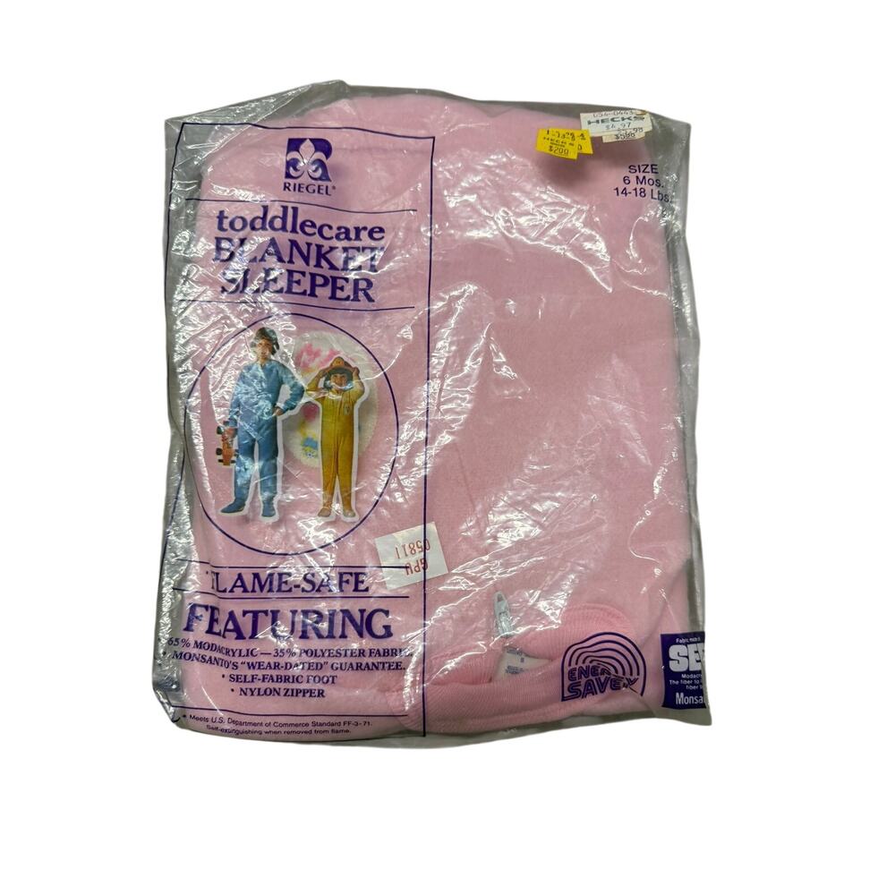 Riegel Toddlecare Blanket Sleeper Pink 6 Months NOS